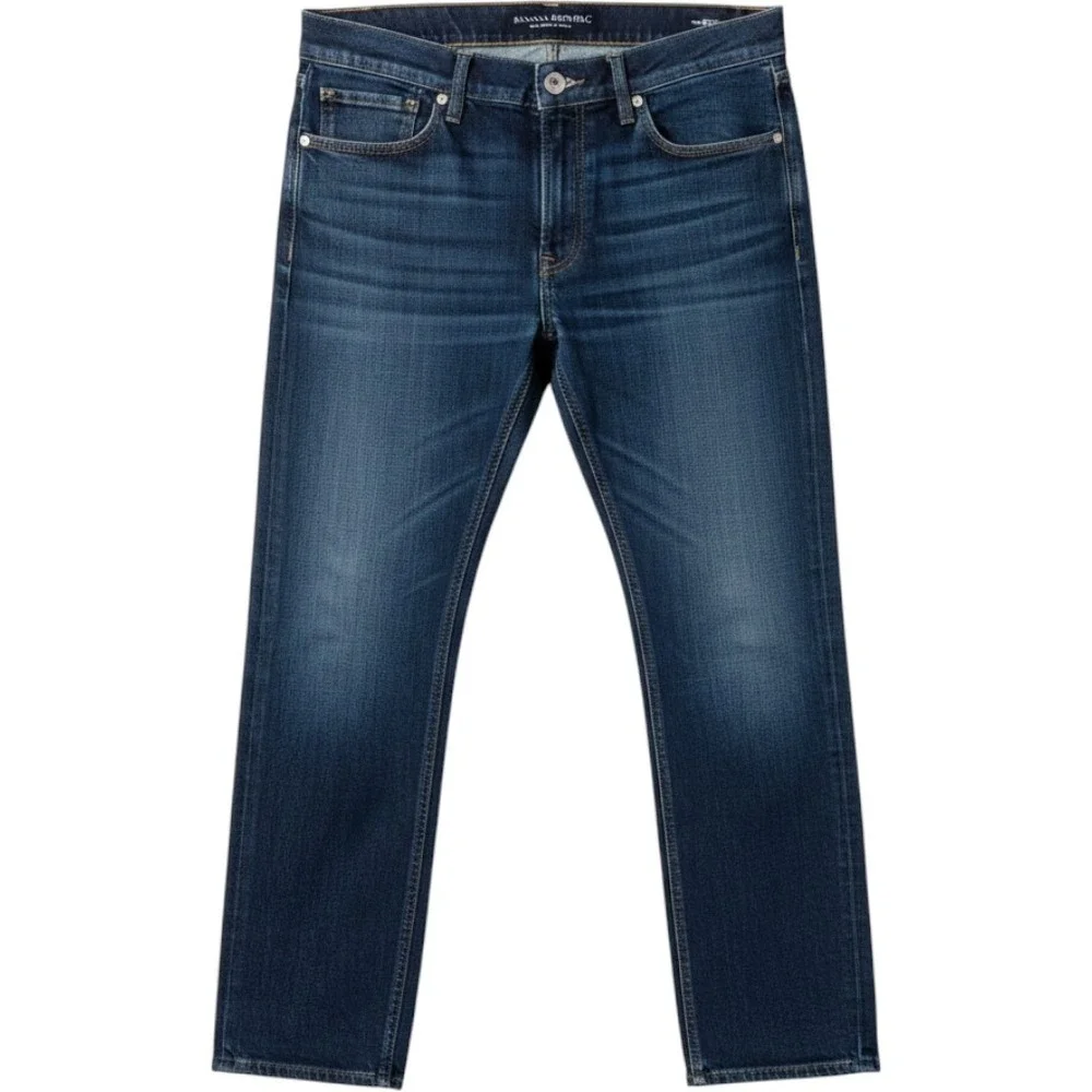 Banana Republic Vintage Straight Mens Dark Wash Distressed Denim Jeans 34x32